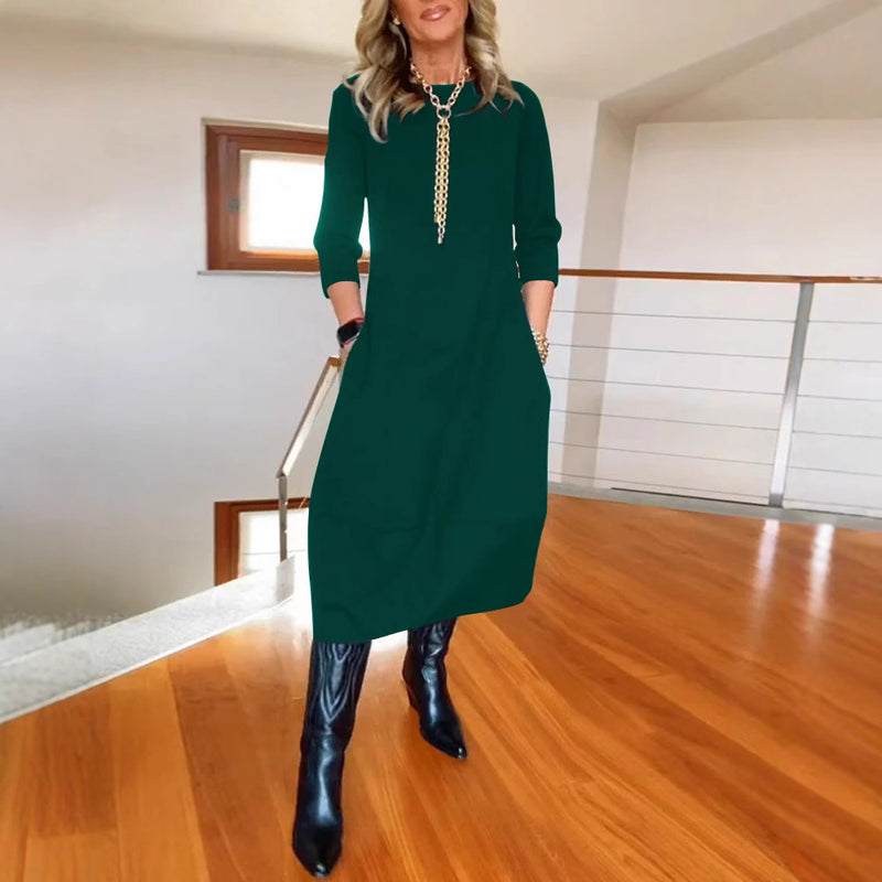 Loose long-sleeve maxi dress, view 4 - MRSLM