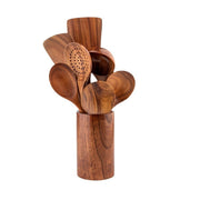 wooden spatula set, view 4 - MRSLM