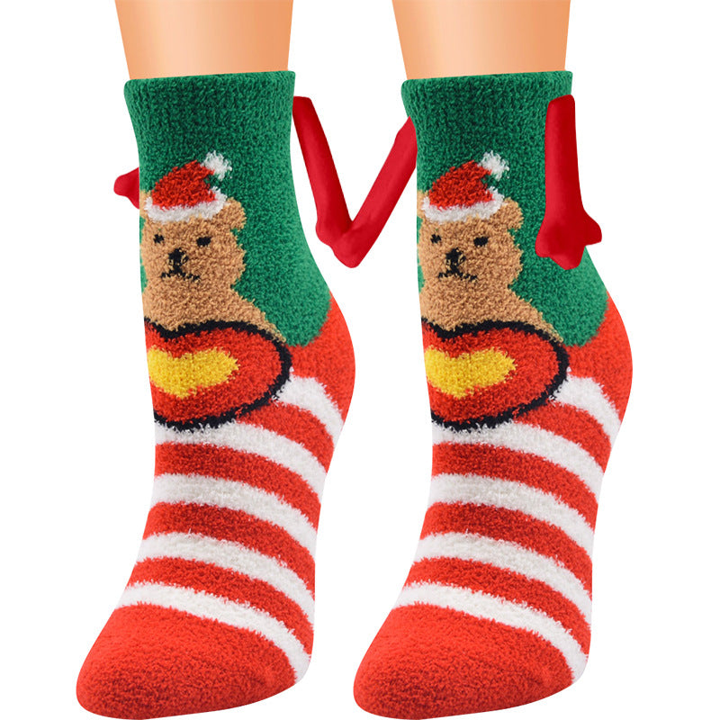 christmas magnetic couple socks, view 17 - MRSLM