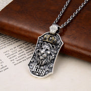 S925 sterling silver lion king pendant necklace, view 3 - MRSLM
