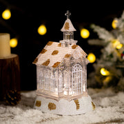crystal church house music ornament, view 6 - MRSLM