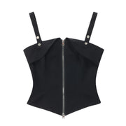 women's slim fit zipper vest, view 3 - MRSLM