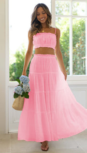 women's lace sling chiffon swing maxi dress, view 4 - MRSLM