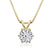 moissanite pendant necklace, view 3 - MRSLM