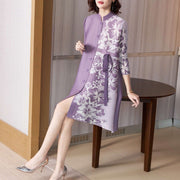 pleated stand collar loose cardigan shirt, view 3 - MRSLM