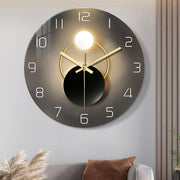 Tempered glass silent wall clock, view 4 - MRSLM