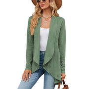 women's solid color loose cardigan top, view 9 - MRSLM