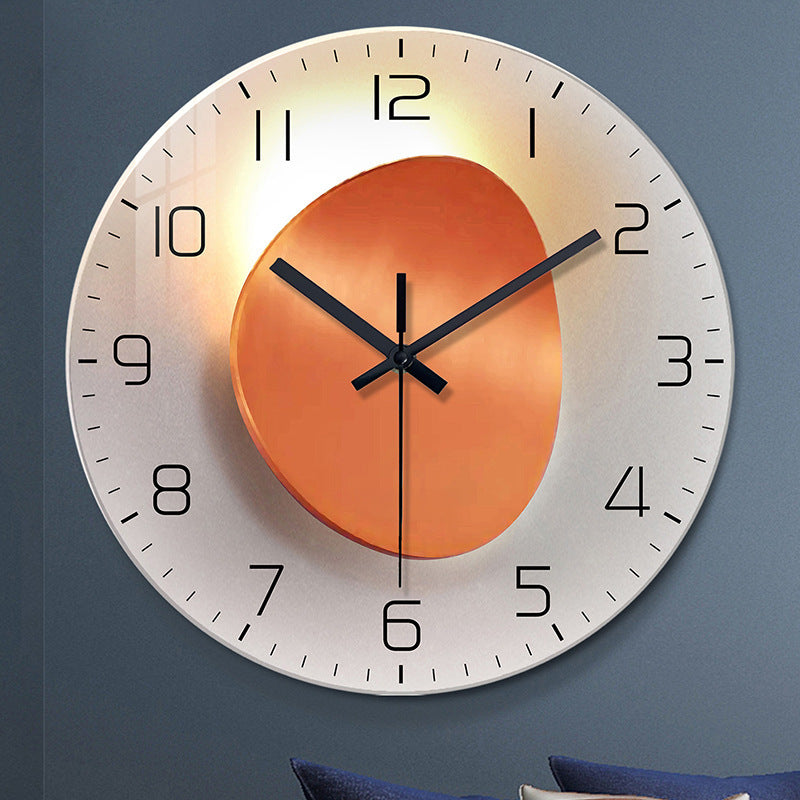 Tempered glass silent wall clock, view 6 - MRSLM