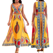 printed V-neck jumpsuit, view 7 - MRSLM