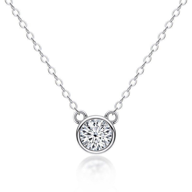 moissanite pendant necklace, view 16 - MRSLM