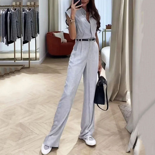 summer sleeveless top and loose trousers set - MRSLM