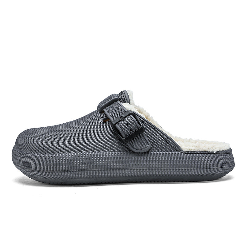 thick bottom warm slide slippers, view 8 - MRSLM