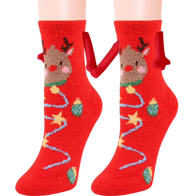 christmas magnetic couple socks, view 28 - MRSLM