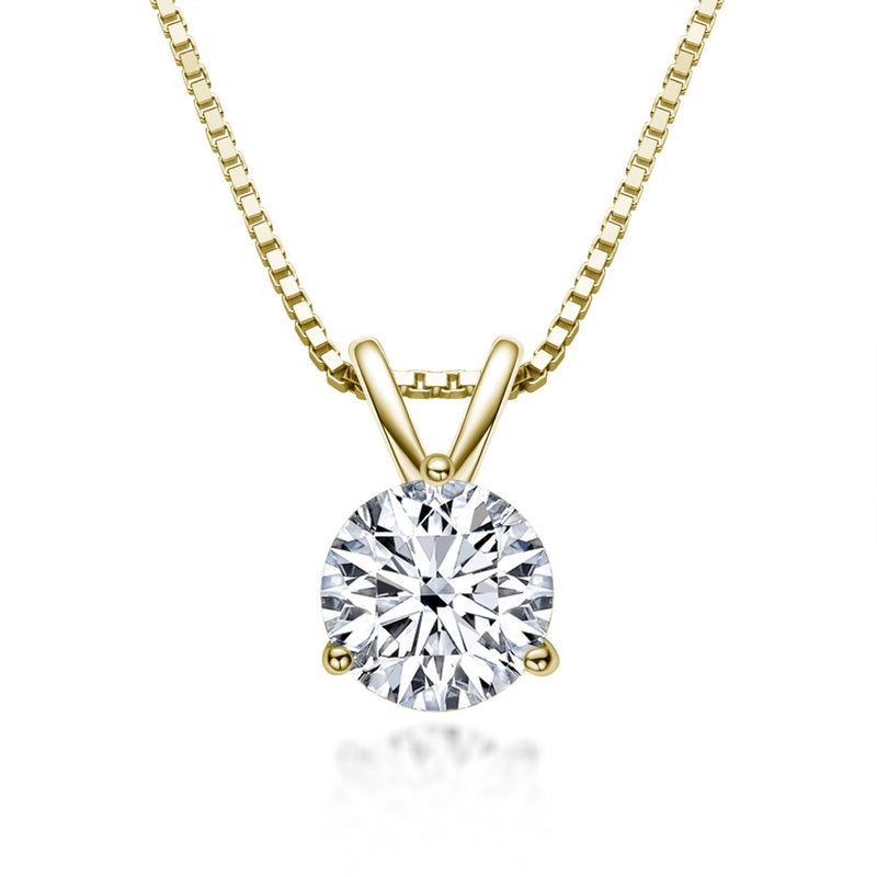 moissanite pendant necklace, view 7 - MRSLM
