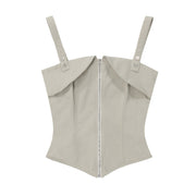 women's slim fit zipper vest, view 2 - MRSLM