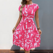 geometric pleated summer dress, view 9 - MRSLM
