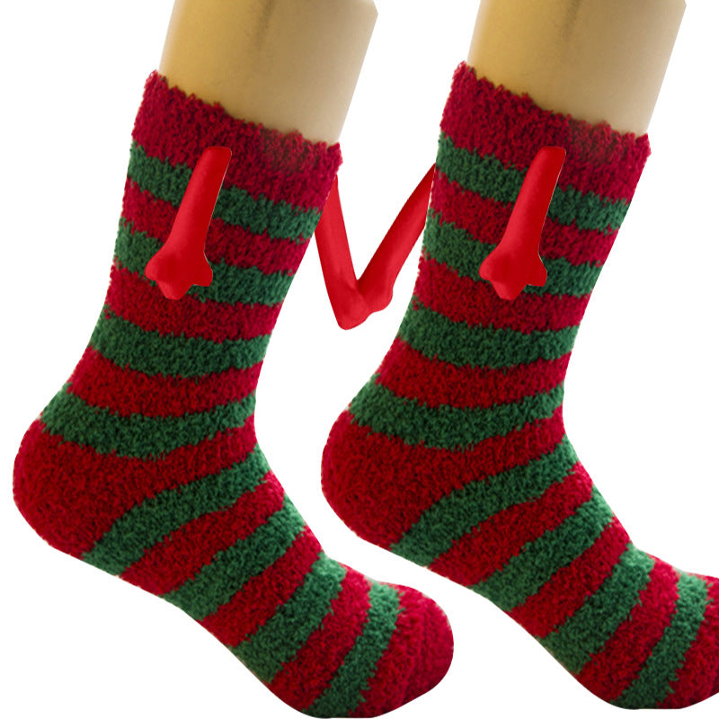 christmas magnetic couple socks, view 10 - MRSLM