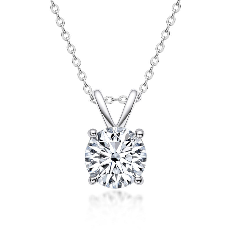 moissanite pendant necklace, view 4 - MRSLM