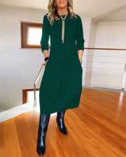 Loose long-sleeve maxi dress, view 9 - MRSLM