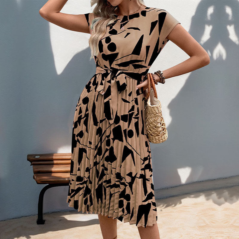 geometric pleated summer dress - MRSLM