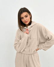 women's hooded zip top and trousers set, view 5 - MRSLM