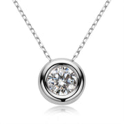 moissanite pendant necklace, view 15 - MRSLM