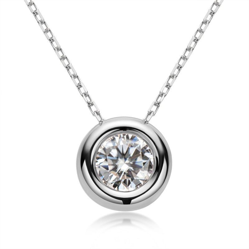 moissanite pendant necklace, view 15 - MRSLM