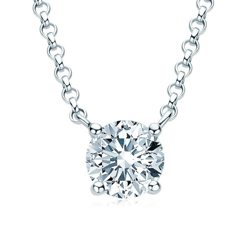 moissanite pendant necklace, view 8 - MRSLM