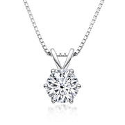moissanite pendant necklace, view 2 - MRSLM