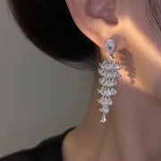 zircon Christmas tree earrings, view 2 - MRSLM