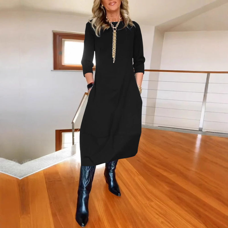 Loose long-sleeve maxi dress, view 3 - MRSLM