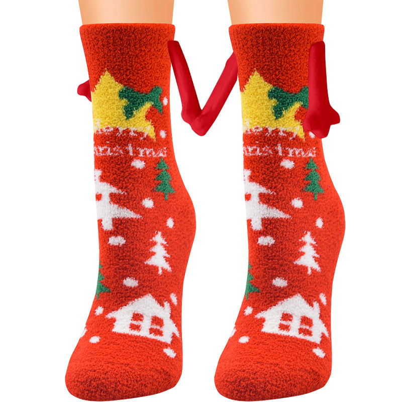 christmas magnetic couple socks, view 20 - MRSLM