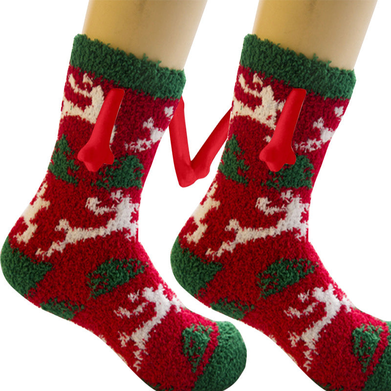 christmas magnetic couple socks, view 11 - MRSLM