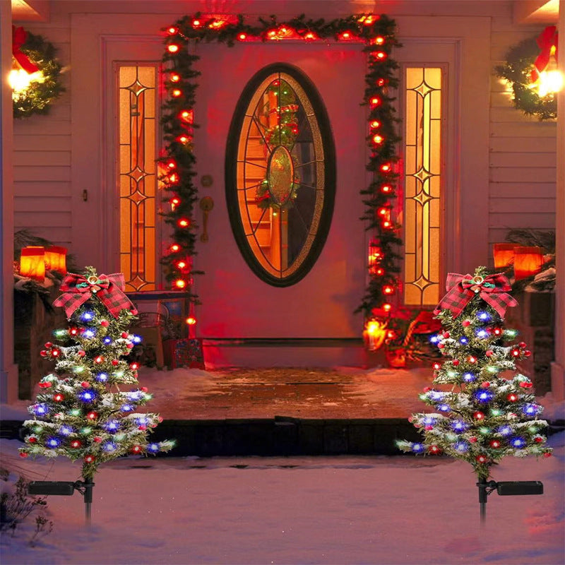 solar Christmas tree stake light, view 2 - MRSLM