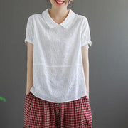 women's retro loose cotton top - MRSLM