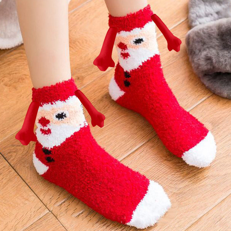 christmas magnetic couple socks, view 2 - MRSLM