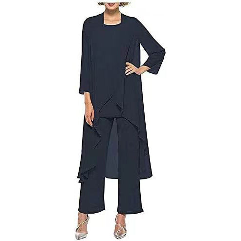 women's chiffon cardigan three-piece suit, view 7 - MRSLM