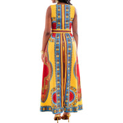 printed V-neck jumpsuit, view 6 - MRSLM