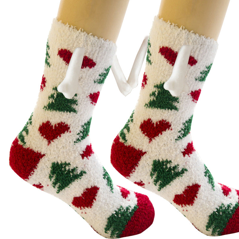 christmas magnetic couple socks, view 9 - MRSLM