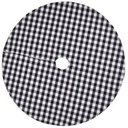 black and white plaid christmas tree skirt, view 6 - MRSLM