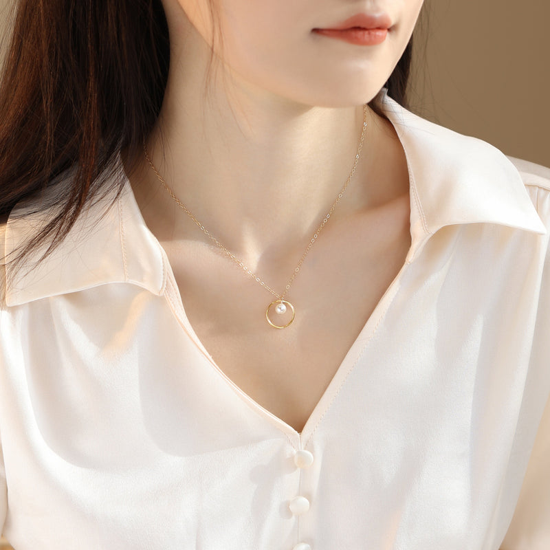 pearl shell necklace, view 6 - MRSLM