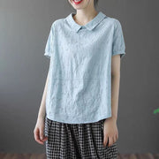 women's retro loose cotton top, view 4 - MRSLM