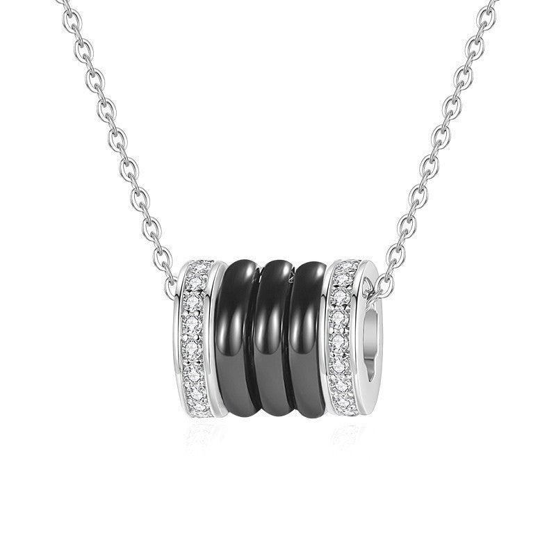 ferris wheel silver necklace, view 6 - MRSLM