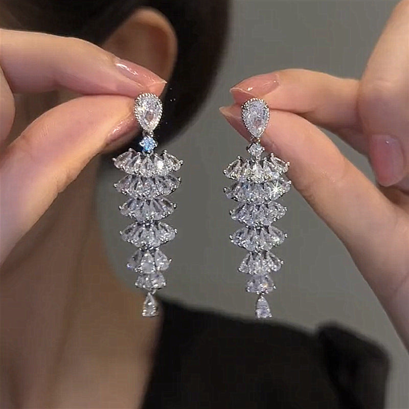 zircon Christmas tree earrings - MRSLM