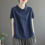 women's retro loose cotton top, view 2 - MRSLM