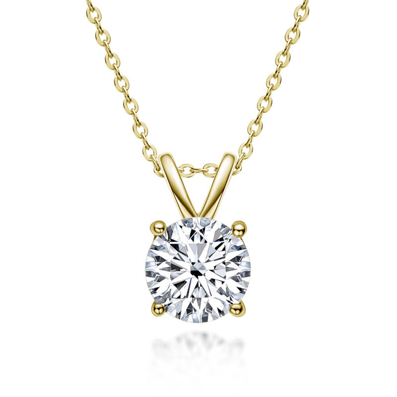 moissanite pendant necklace, view 5 - MRSLM