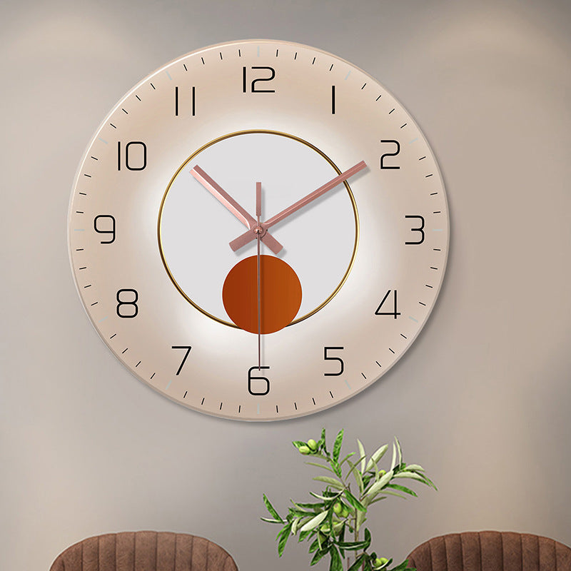 Tempered glass silent wall clock, view 3 - MRSLM