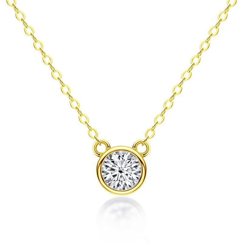moissanite pendant necklace, view 17 - MRSLM