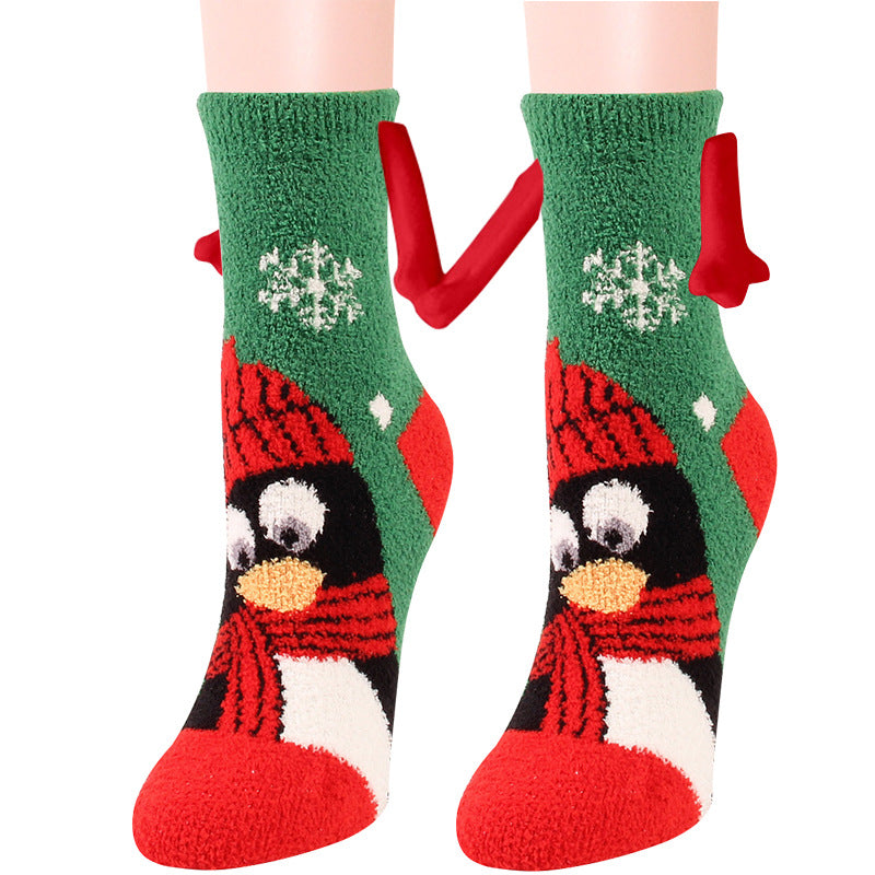 christmas magnetic couple socks, view 30 - MRSLM