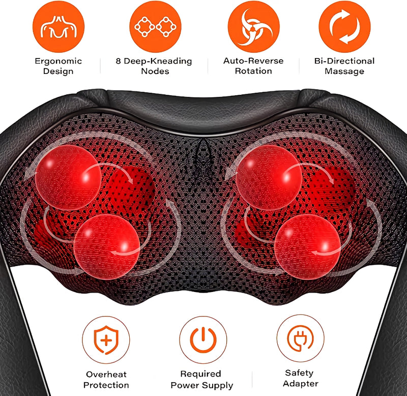 neck and shoulder massager with heat, view 5 - MRSLM